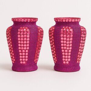 Set of 2 Handmade Pink Rhinestone Vases – Sparkling Glam Home Décor